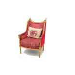A 20th Century George III style giltwood armchair