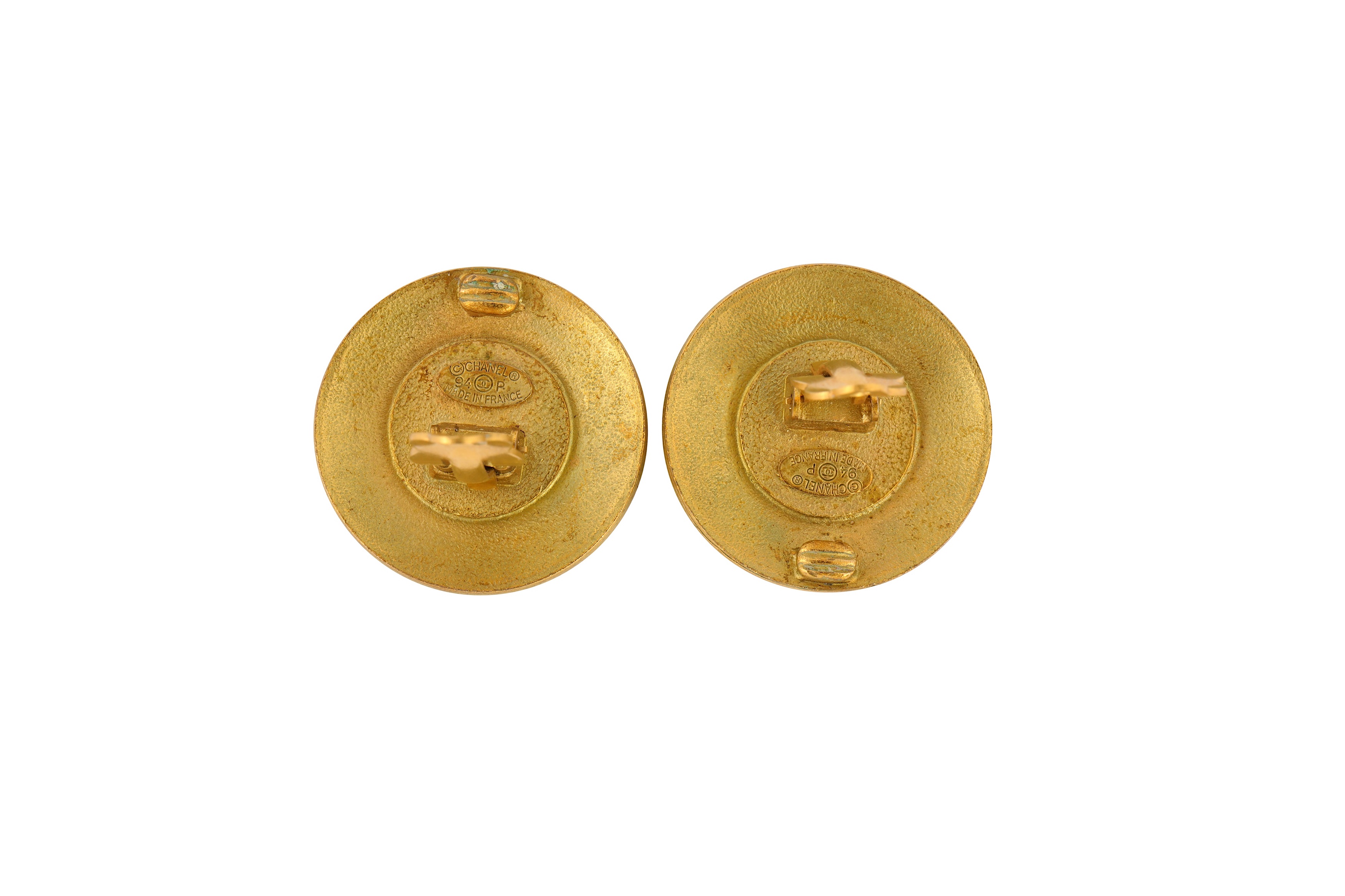 Chanel CC Logo Clip On Earrings - Image 2 of 2