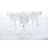A set of eight Waterford Pallas hock glasses