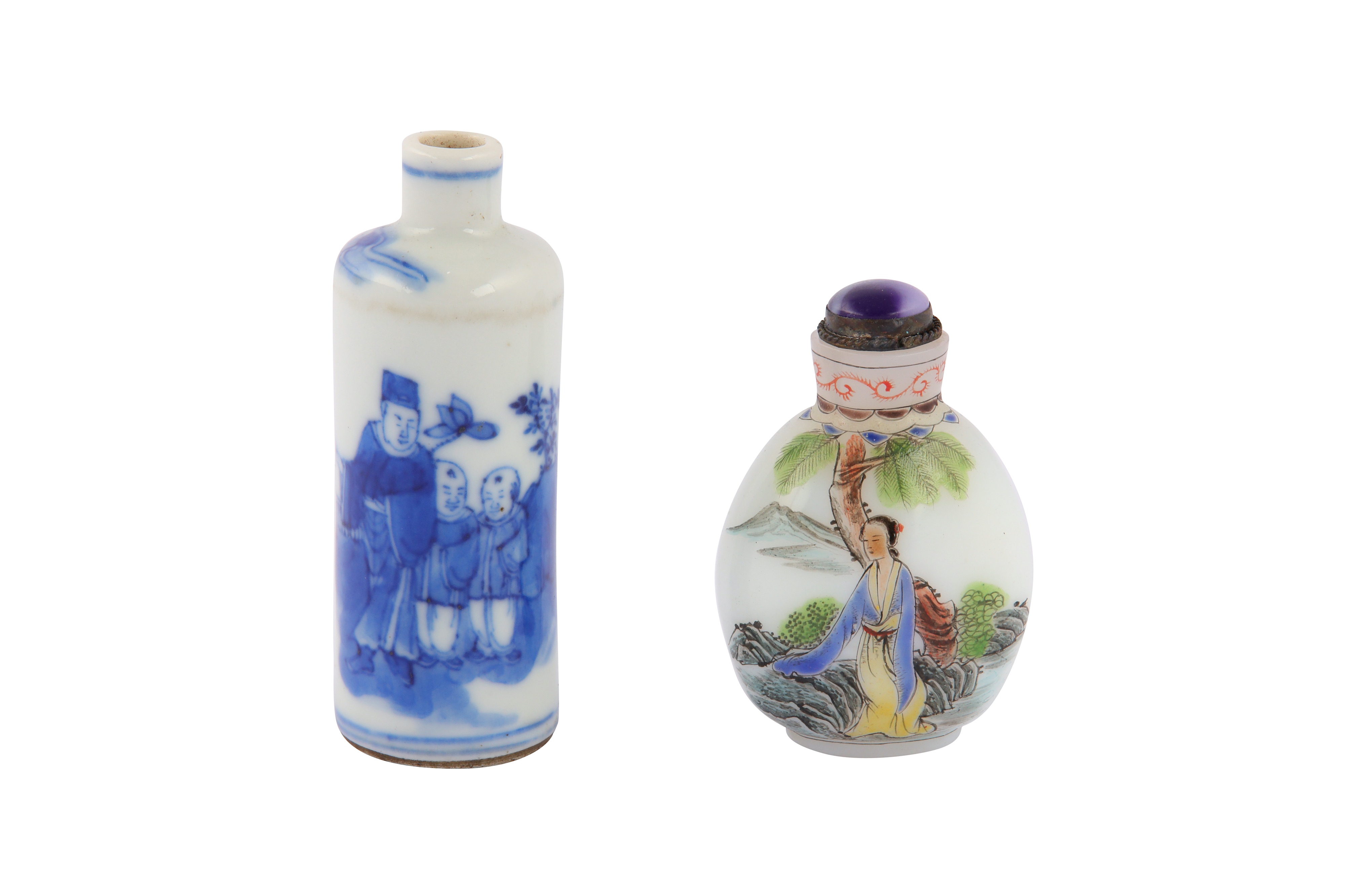 Two Chinese snuff bottles.