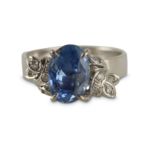 A sapphire and diamond dress ring