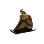 A contemporary bronze sculpture
