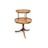 A galleried two tier occasional table