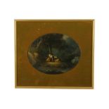 MANNER OF KAREL DUJARDIN (18th/19th century) Cattle resting Oil in oval frame