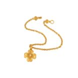 Chanel CC Clover Pendant Necklace