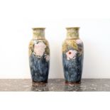 Doulton Glazed Pottery Vases