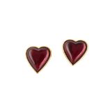 YSL Heart Clip On Earrings