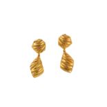 YSL Textured Clip On Earrings