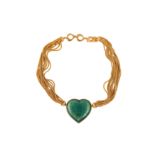 YSL Heart Pendant Necklace