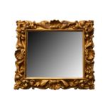 Antique Giltwood and Gesso Mirror