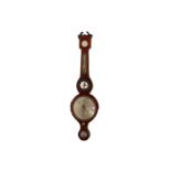 A late Georgian mahogany banjo barometer