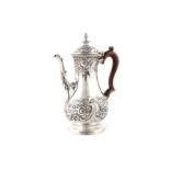 A Victorian sterling silver Bachelor's coffee pot