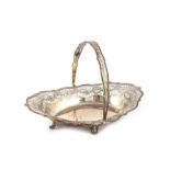A George V sterling silver swing handled bread basket