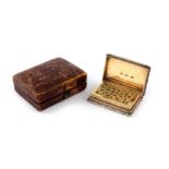 A George IV boxed sterling silver vinaigrette