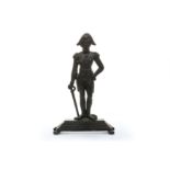 A Victorian bronzed iron figural door stop of Lord Nelson