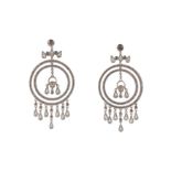 Versace Statement Rhinestone Post Back Earrings