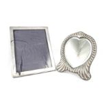 A Victorian sterling silver mounted table mirror