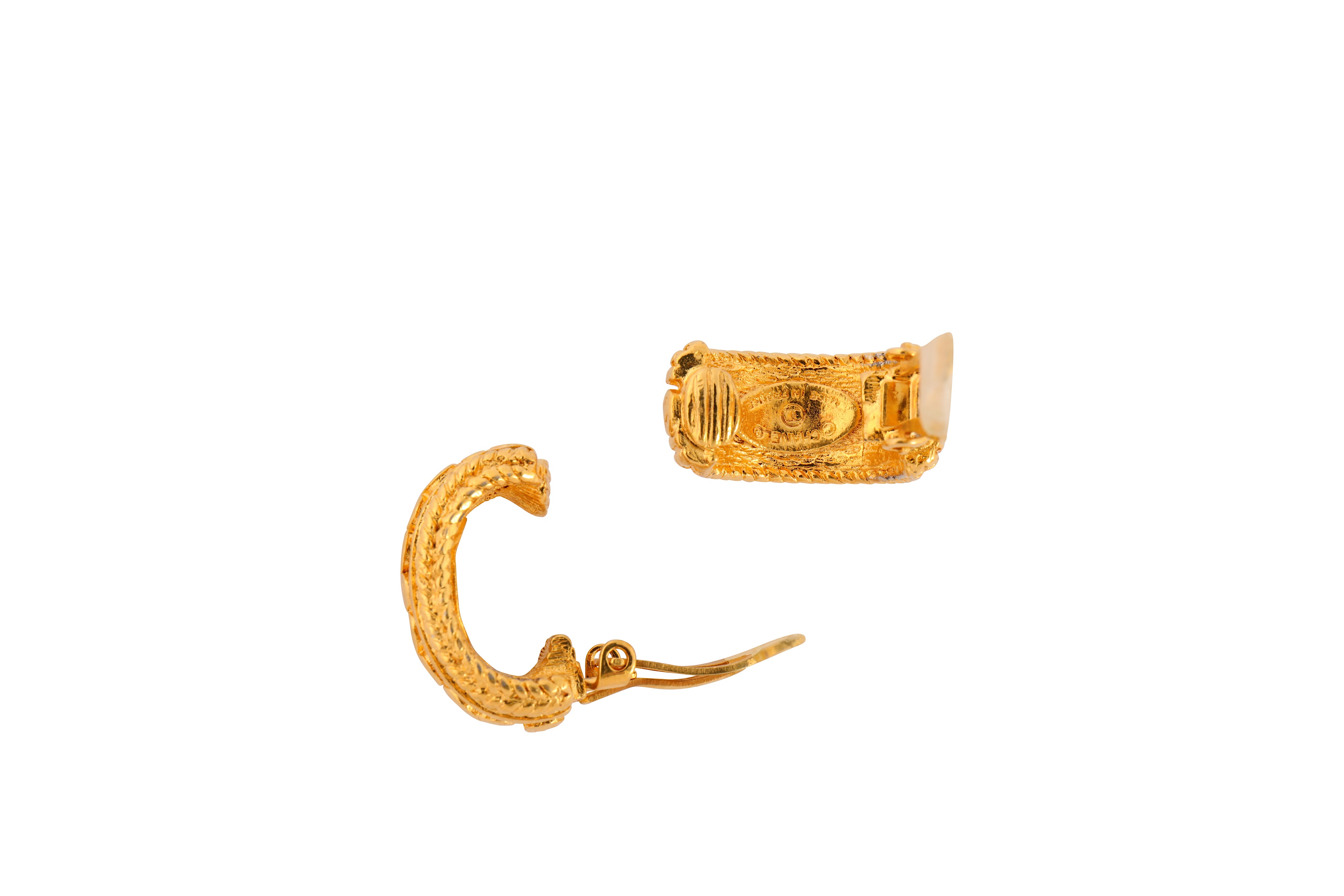 Chanel Half Hoop Clip On Earrings - Image 2 of 2