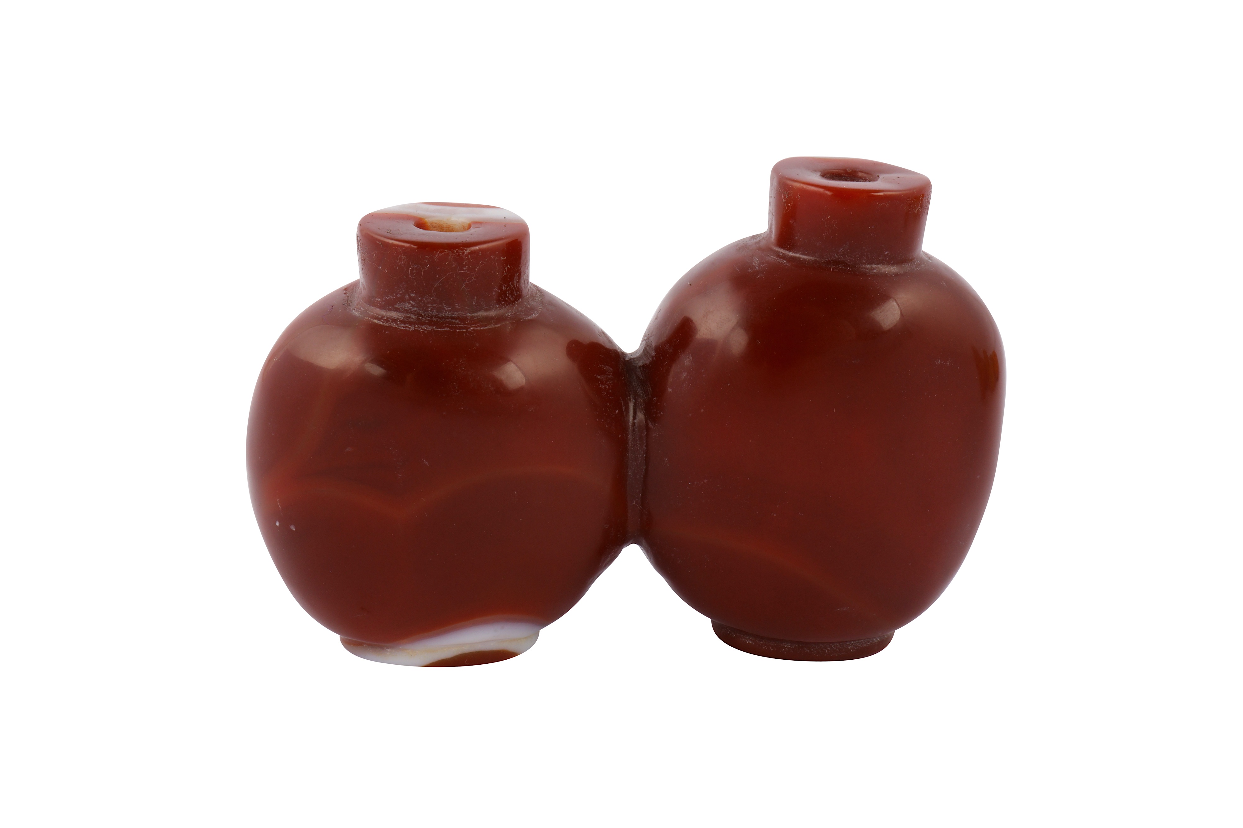 A Chinese Peking glass twin snuff bottle. - Image 2 of 2