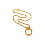 Chanel Open Circle Pendant Necklace
