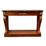 A French Empire mahogany console table