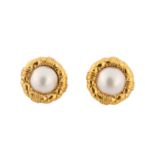 Chanel Pearl Clip On Earrings