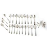 A quantity of sterling silver teaspoons
