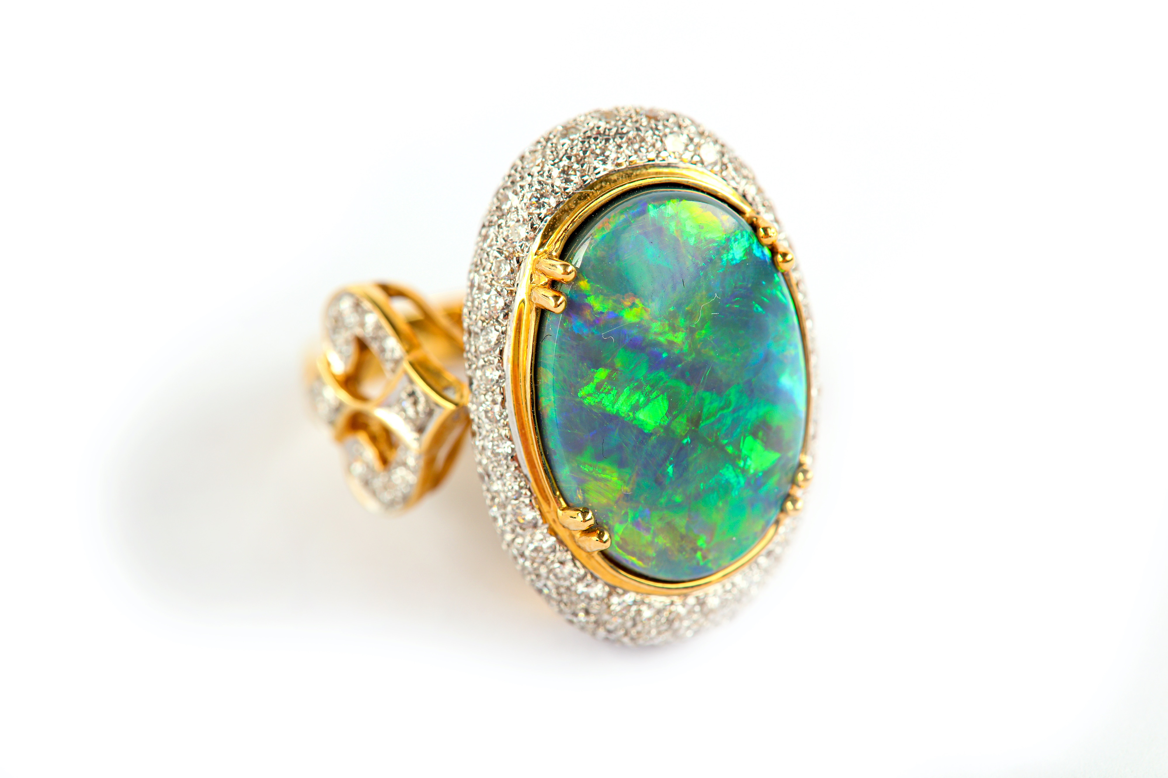 An opal and diamond dress ring - Image 4 of 7