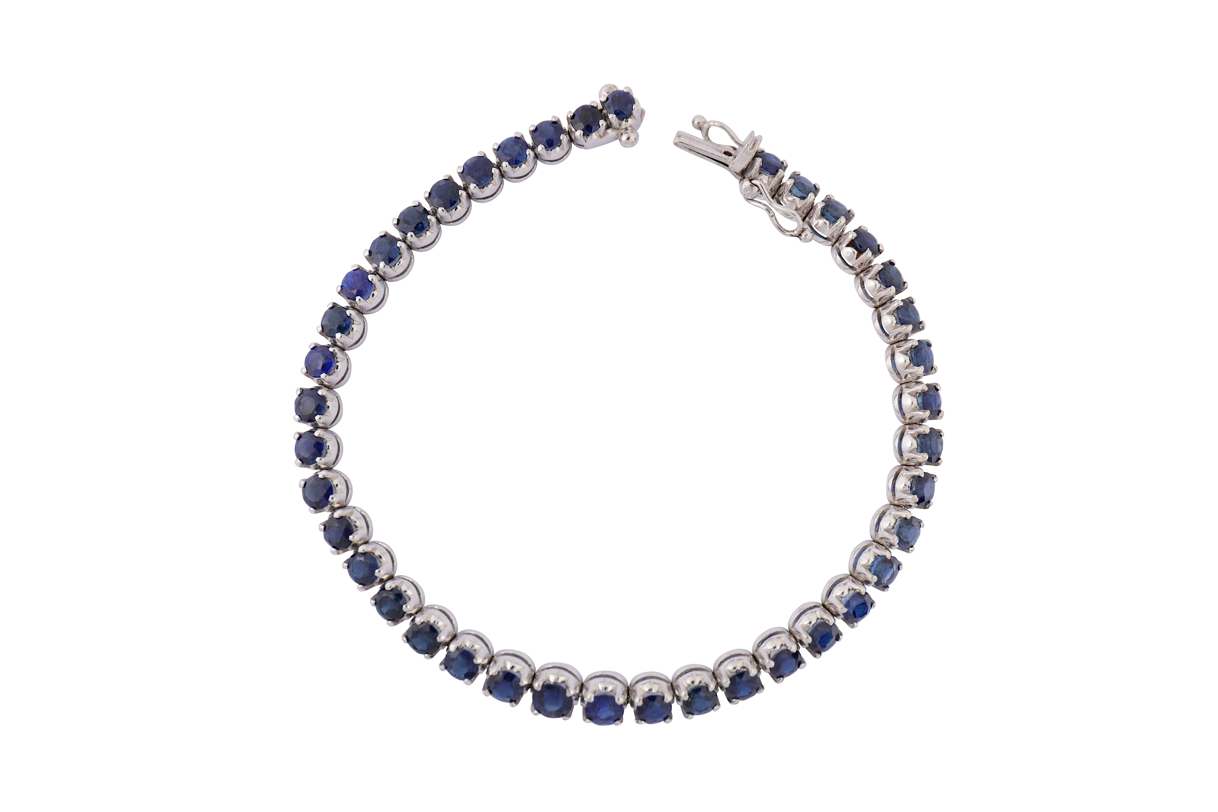 A sapphire line bracelet