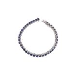 A sapphire line bracelet