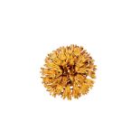 A gold flower brooch, by Tiffany & Co., 1972