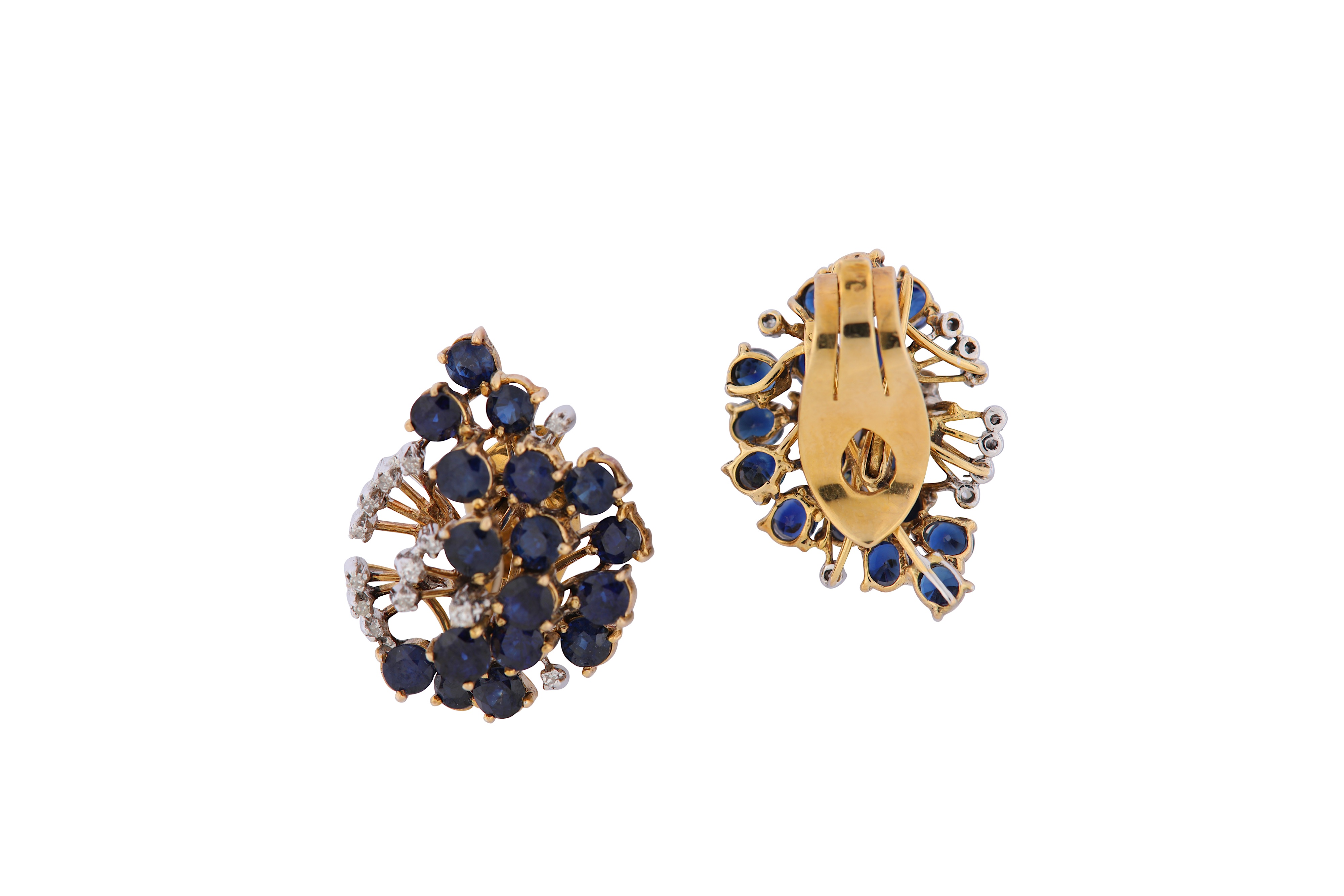 A pair of sapphire and diamond earrings - Image 2 of 4