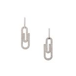 A pair of ‘Satellite of Love’ white gold and diamond paperclip earrings, by Frankiel