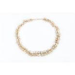 A moonstone fringe necklace