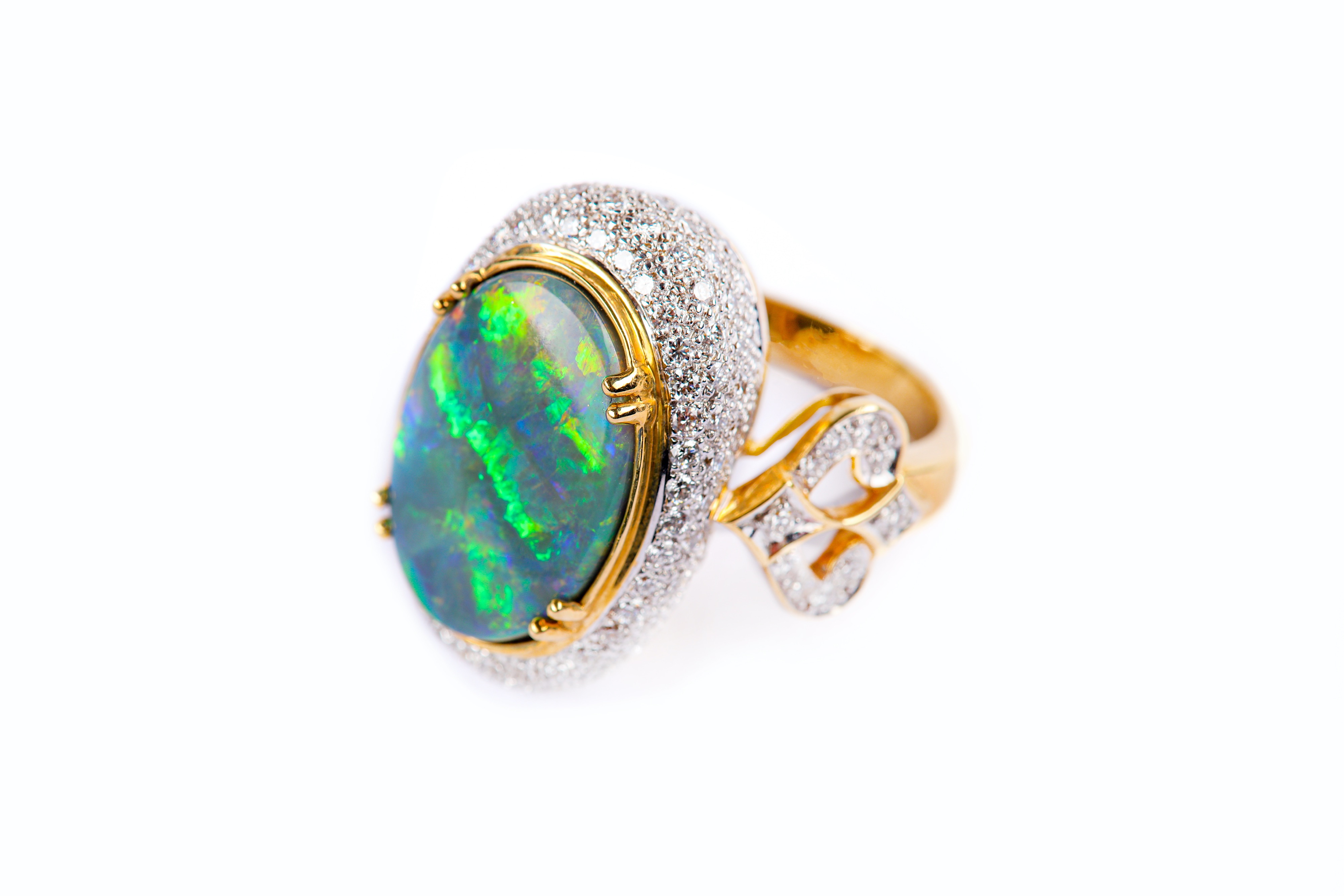 An opal and diamond dress ring - Image 2 of 7