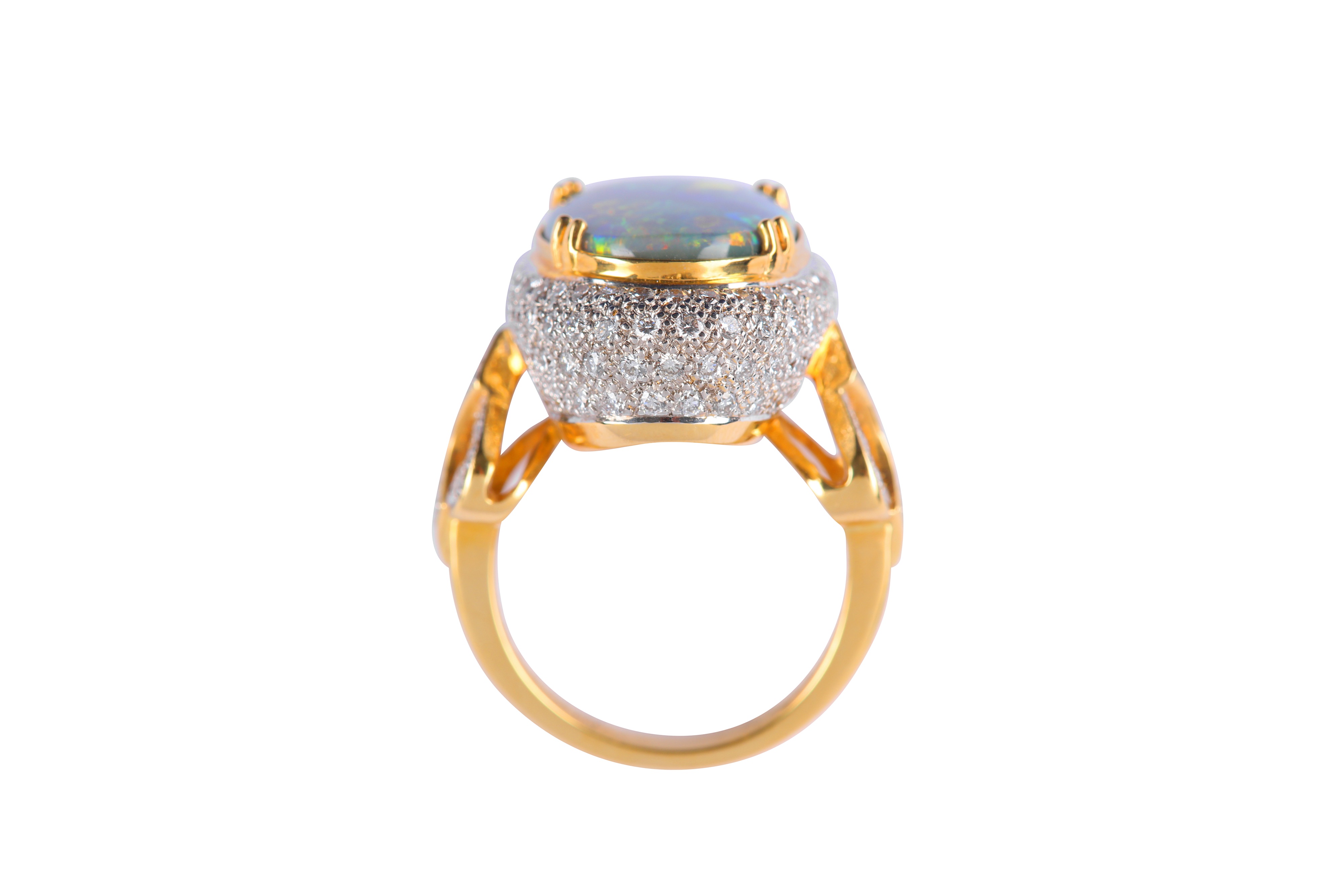 An opal and diamond dress ring - Image 5 of 7