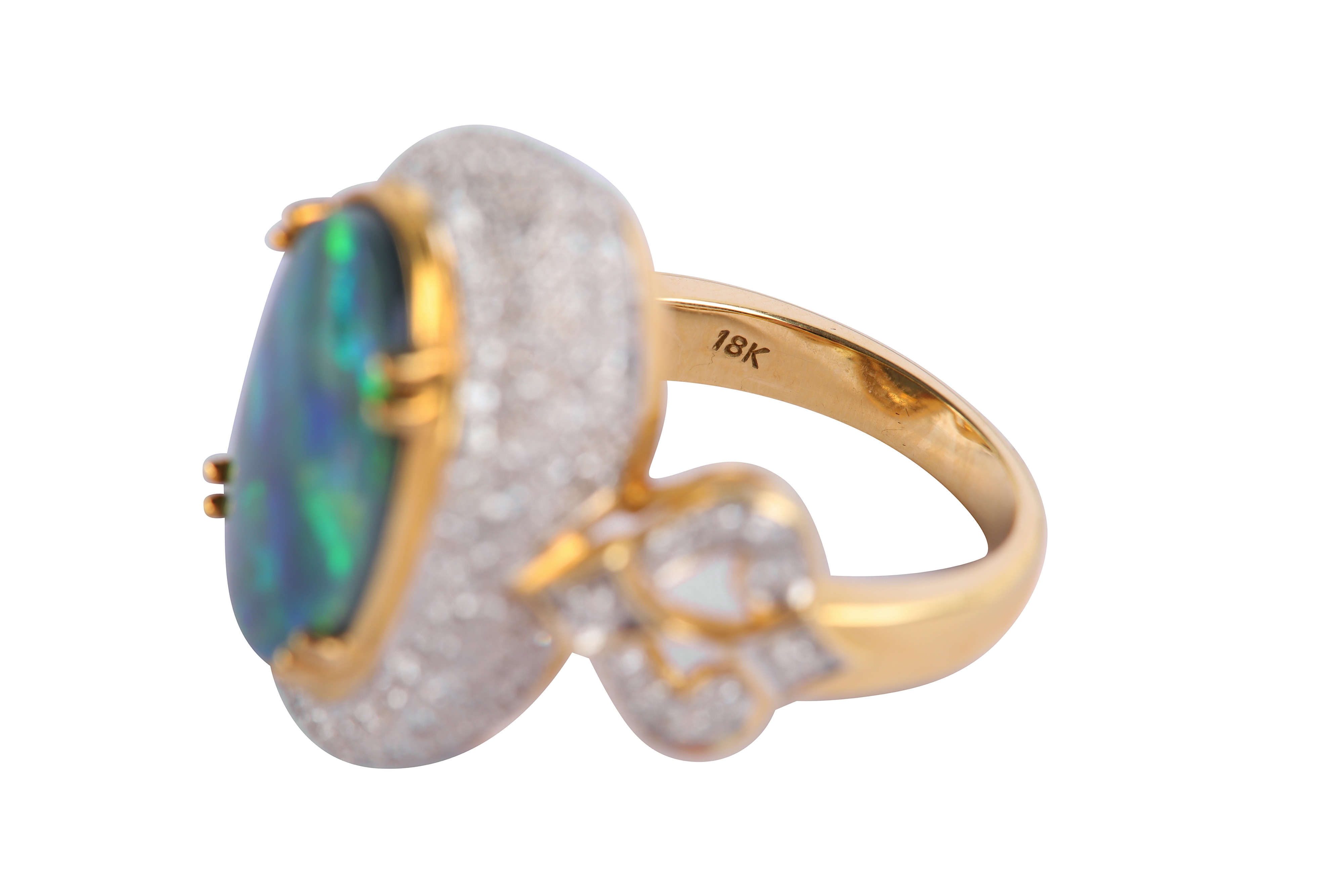 An opal and diamond dress ring - Image 6 of 7