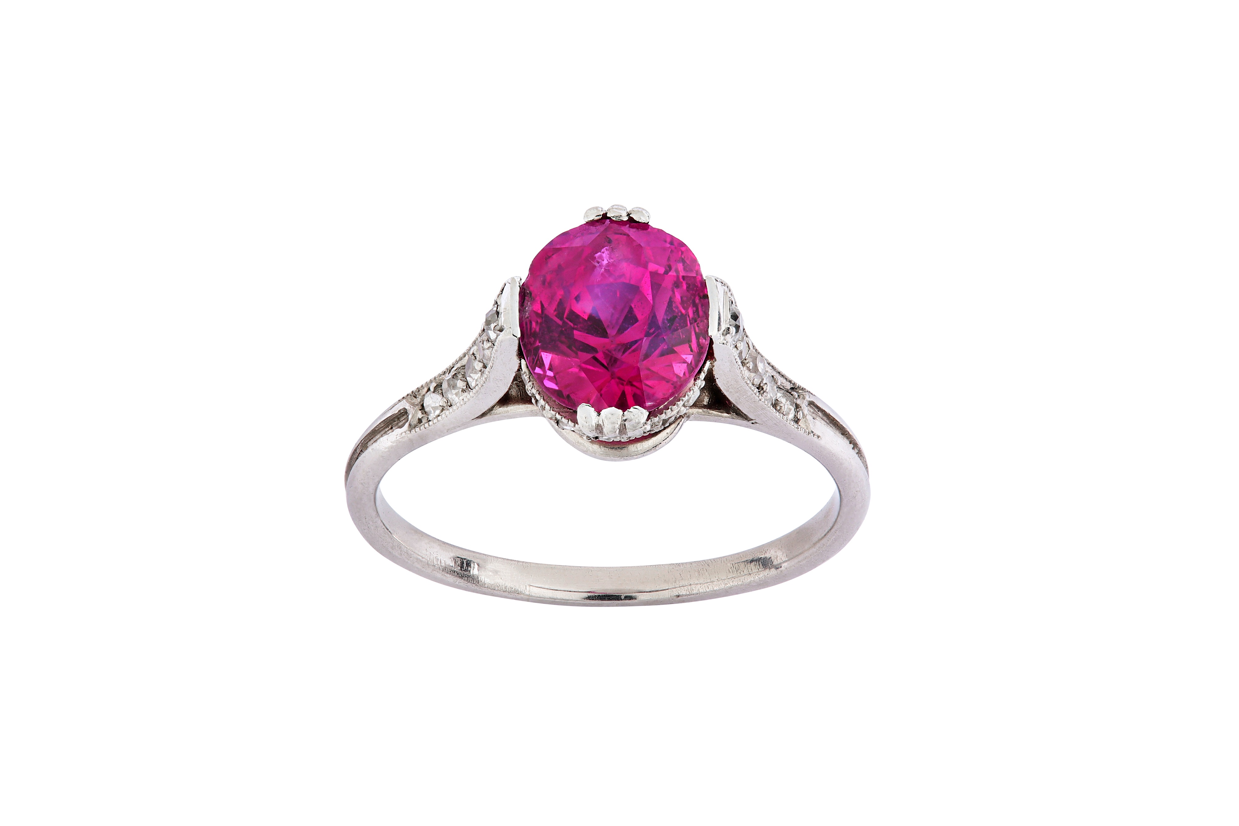 A ruby and diamond ring