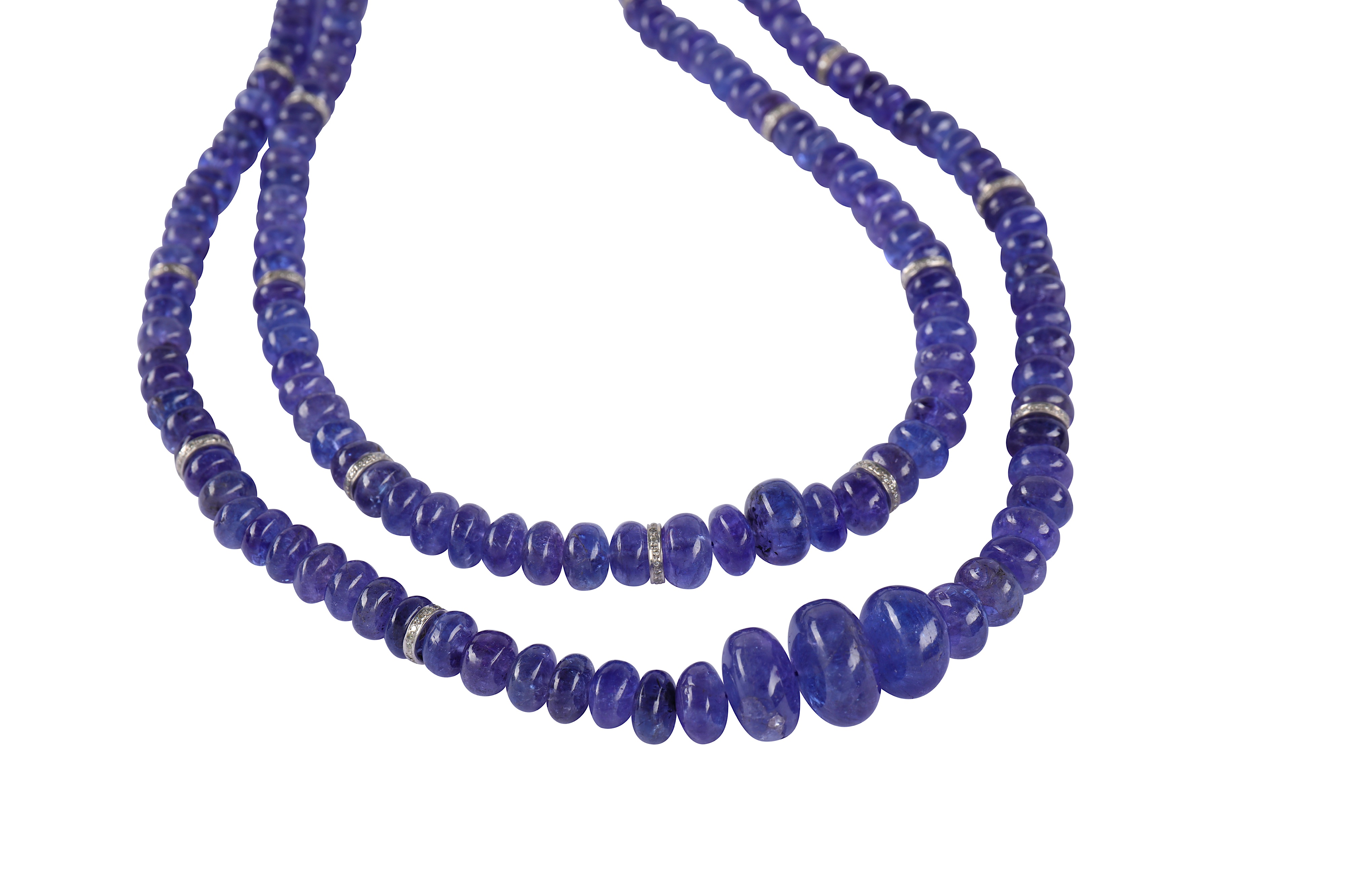 A tanzanite and diamond necklace - Image 2 of 3