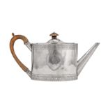 A George III sterling silver teapot, London 1792 by John Robins (reg. 20th Oct 1774)