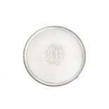 A George III sterling silver salver, London 1787 by John Crouch I and Thomas Hannam