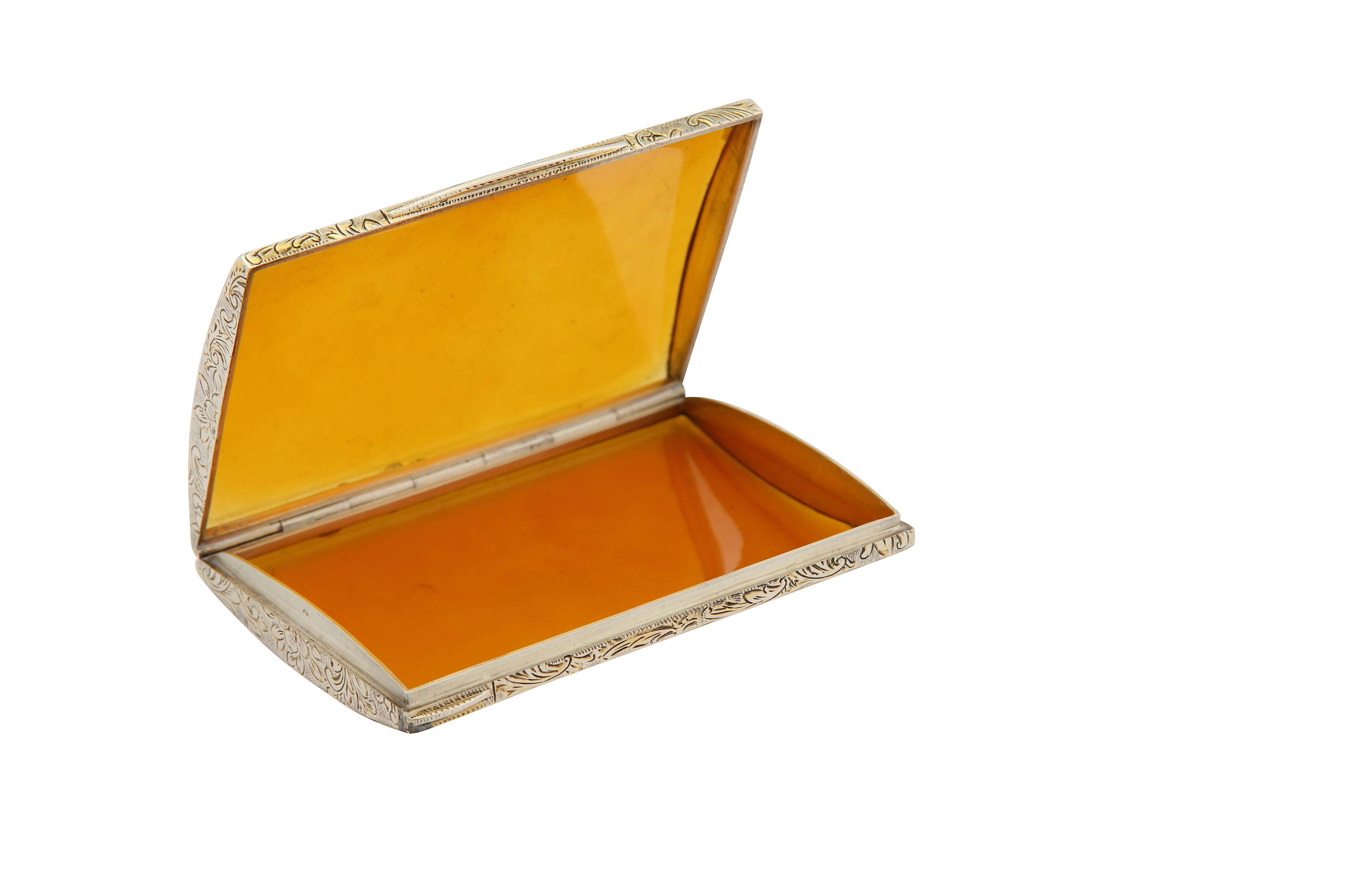 An early 20th century Austrian 935 standard silver and blonde tortoiseshell cigarette case, Vienna - Image 2 of 3