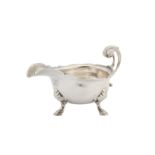 A George II sterling silver cream boat, London 1734 maker mark partially obscured but certainly for