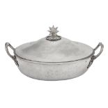 A matched Louis XVI / First Republic French silver entrée or vegetable dish and cover, the base