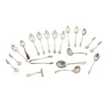 A mixed group of sterling silver flatware