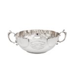 Agricultural interest – A Victorian sterling silver twin handled trophy bowl, London 1894 by Edwin