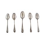 A selection of George III sterling silver picture back teaspoons