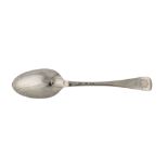 A George III Scottish provincial silver table spoon, Glasgow circa 1770 by Adam Graham (active 1763-