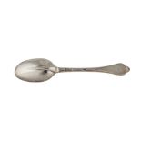 A Queen Anne Britannia standard silver table spoon, London 1702 by Henry Greene (reg. 31st August