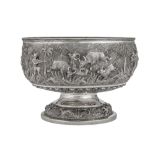 An early 20th century Anglo – Indian Raj silver standing bowl, Lucknow circa 1900-1920